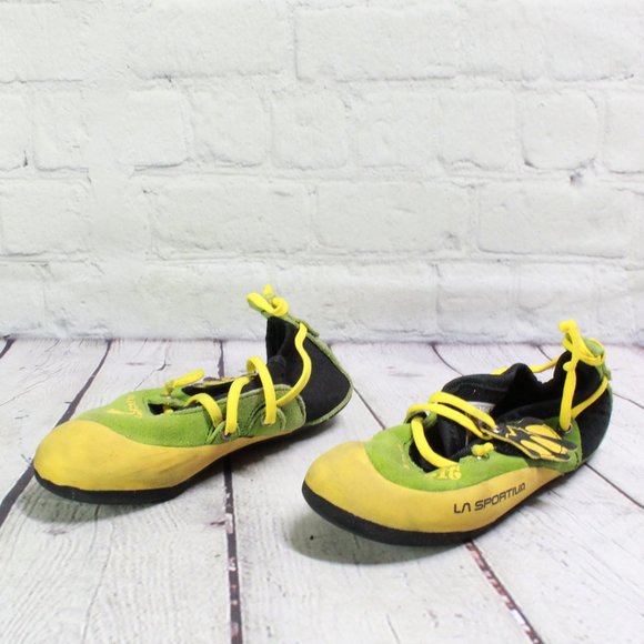 La Sportiva Other - LA SPORTIVA Kids StickIt Climbing Green Yellow Shoes Size US 12-13